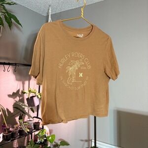 Hurley‎ Riders Club Graphic T Shirt Womens Short Sleeve Casual Top L